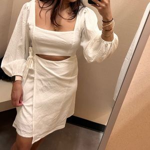 Cut out white dress